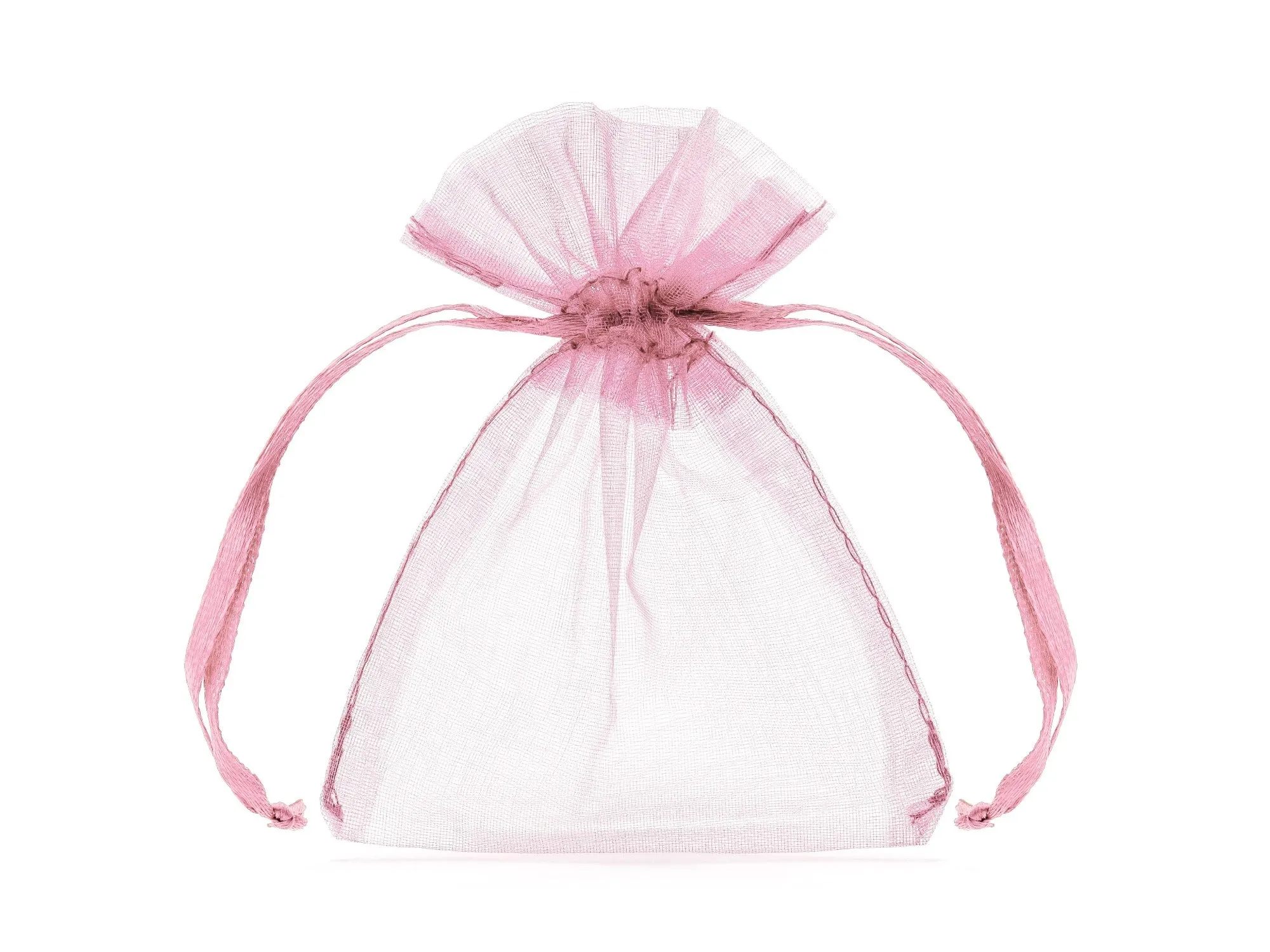 20 Pink Organza Bags 7.5 X10cm