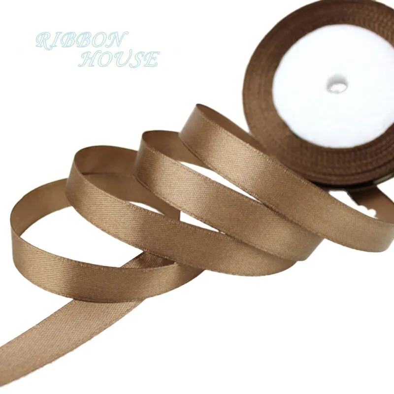 (25 yards/roll) Satin Ribbon Wholesale Gift Packing Christmas decoration diy Ribbons roll fabric (6/10/12/15/20/25/40mm)