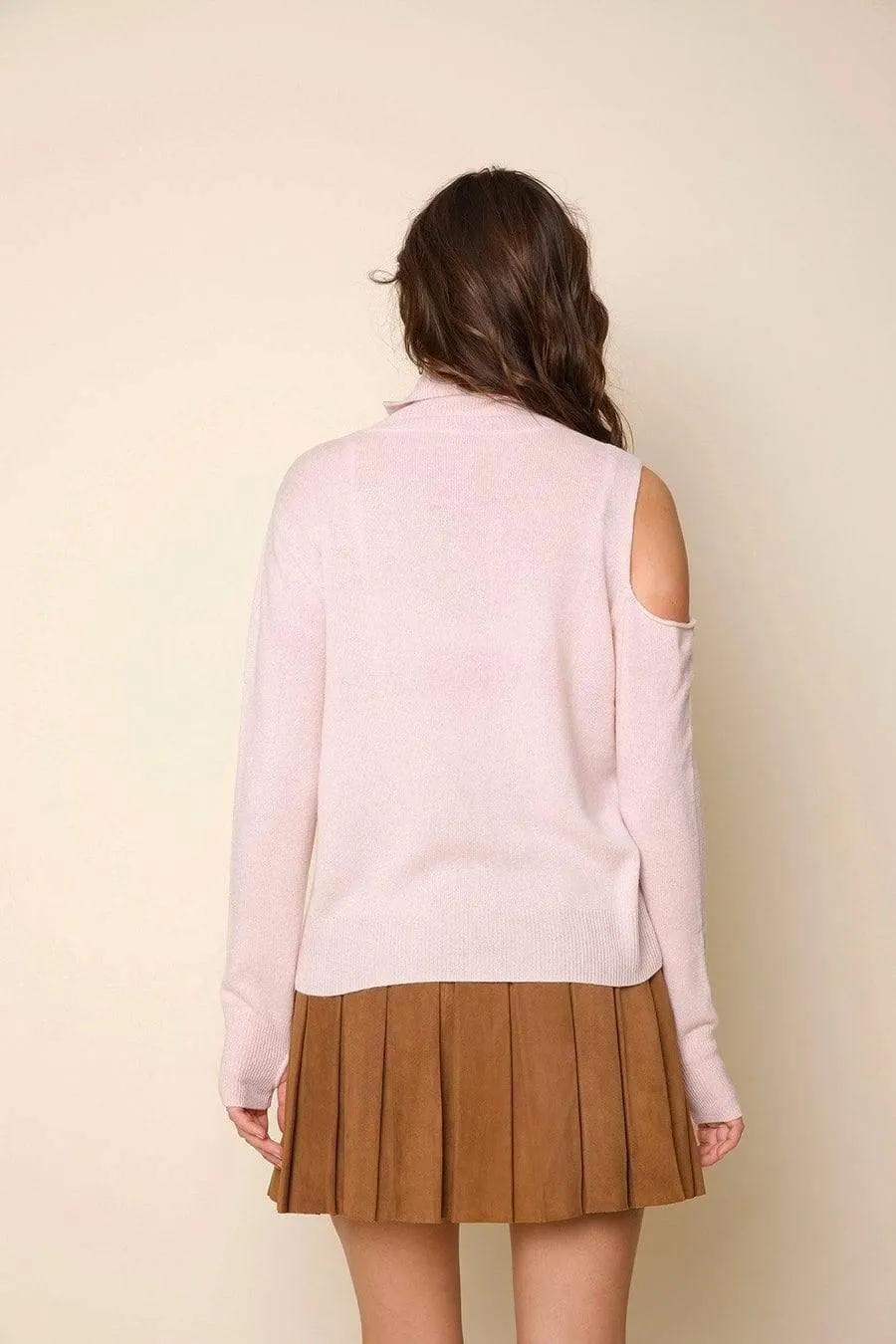 27 Miles - Devon Cold Shoulder Pullover in Rose