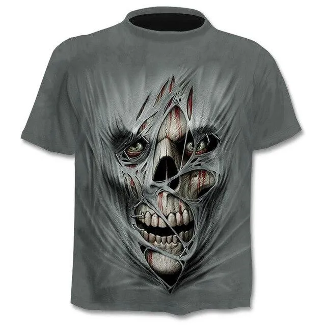 3D Print T Shirt Punk Style Clothing