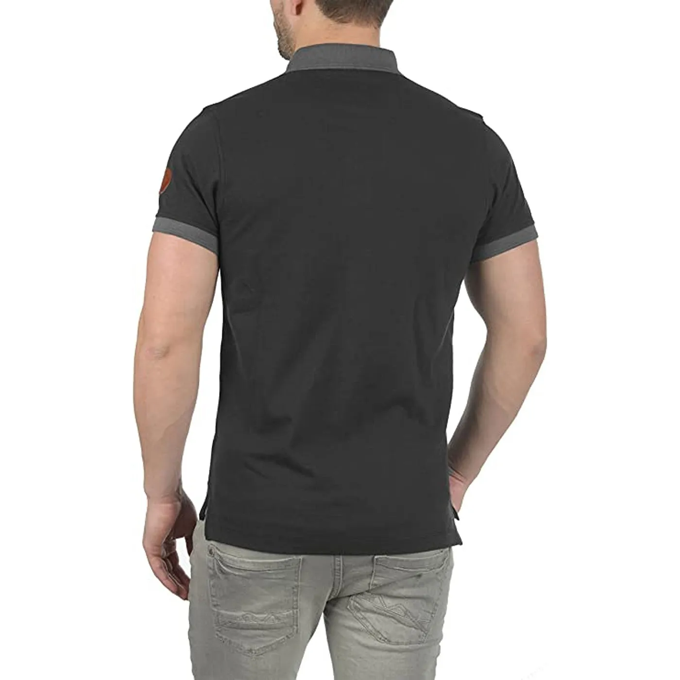 BLND Black Ribbed Polo