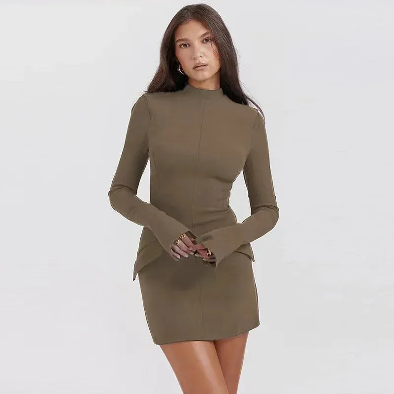 Bodycon Pocket Sexy Long Autumn Spring Commuting Elegant Sleeve 2024 Dress