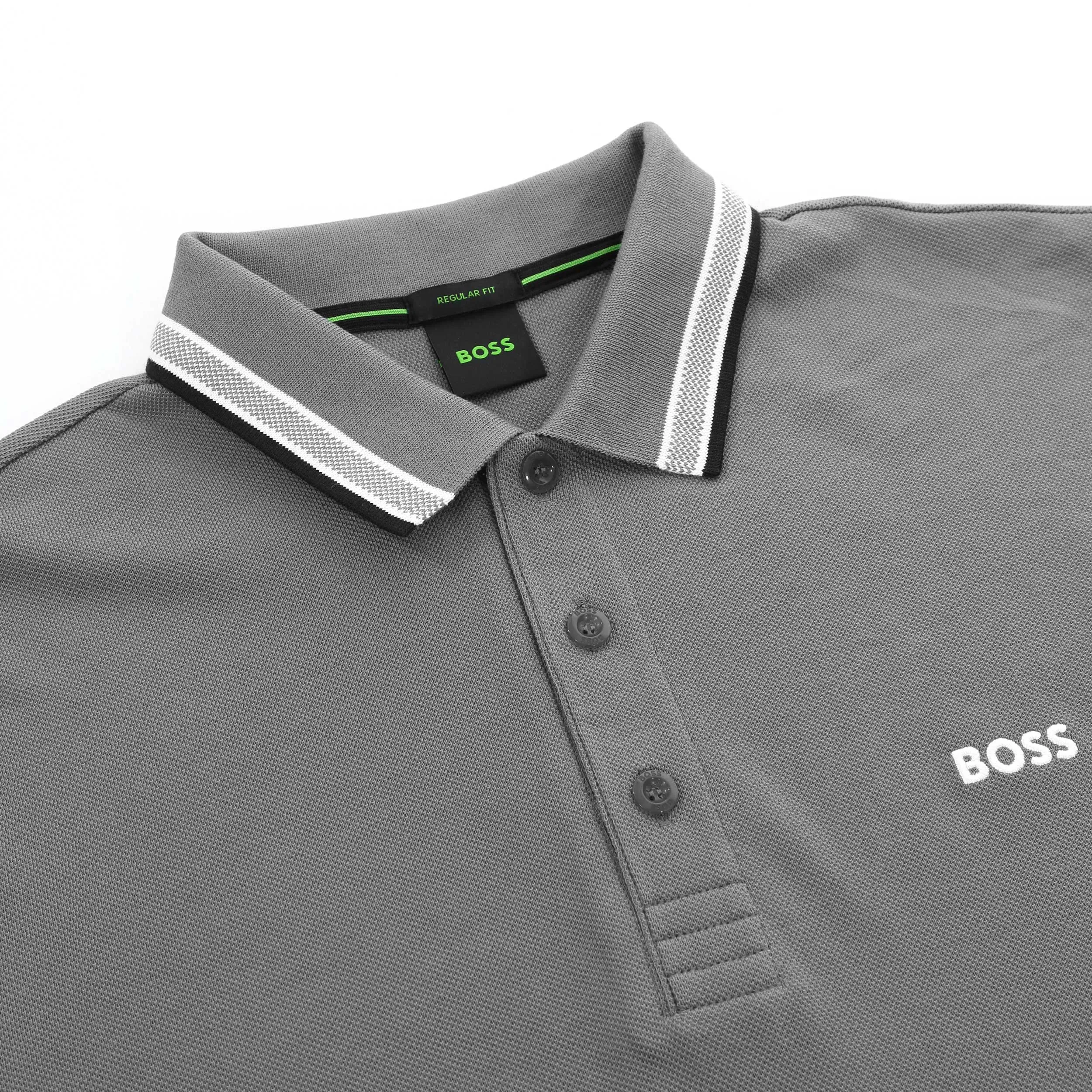 BOSS Paddy Polo Shirt in Medium Grey