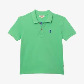 Boys' green polo shirt