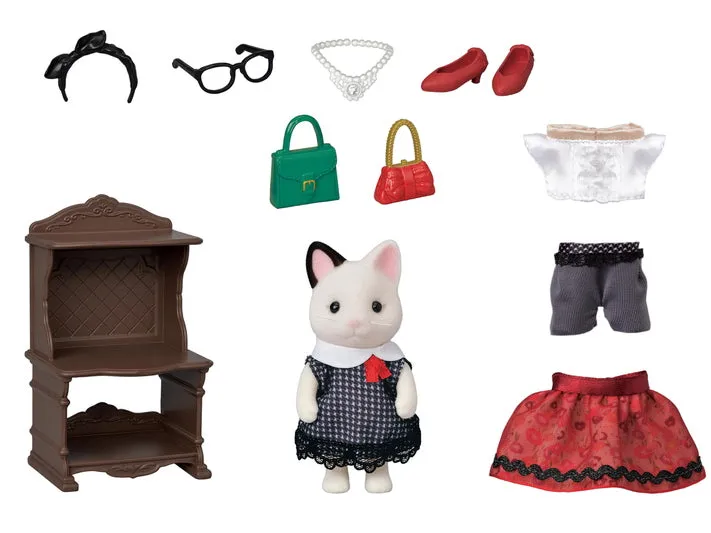 Calico Critters Fashion Play Set - Tuxedo Cat