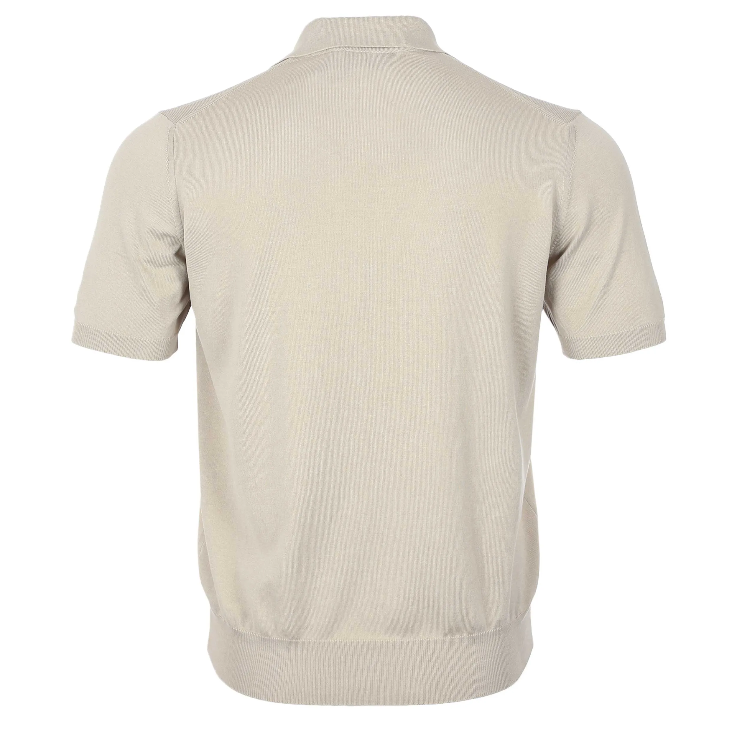 Canali Zip Polo Shirt in Beige