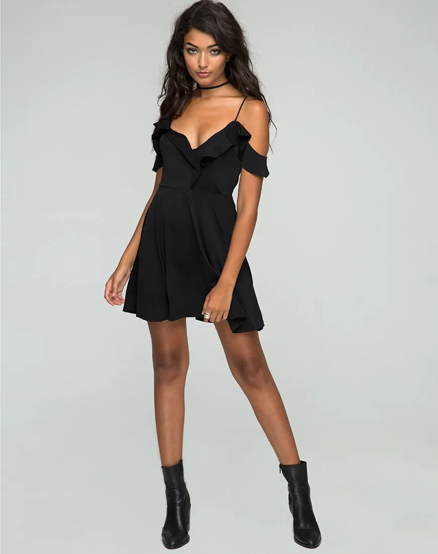 Cannes Skater Dress in Black