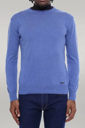 Circle Neck Blue Knitwear - Wessi