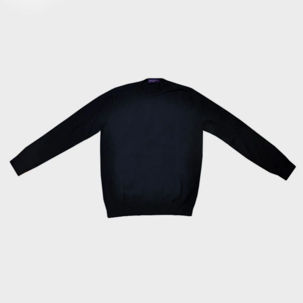 Classic Cotton Crew in Navy