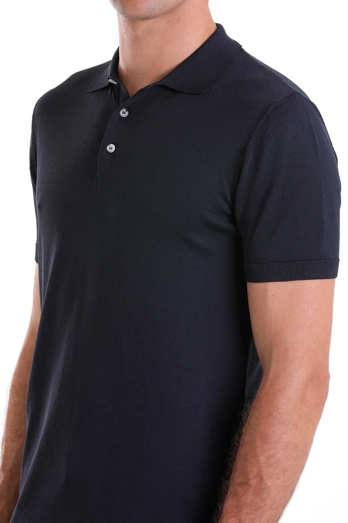 Comfort Fit Basic Navy Polo T-Shirt