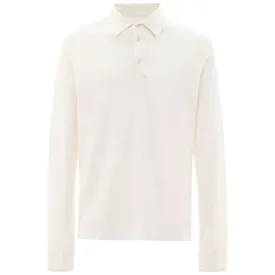 Corneliani White Cotton Polo Shirt