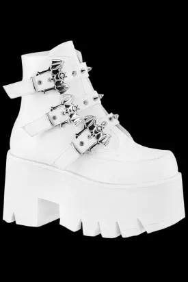 DemoniaCult ASHES-55 Boots White