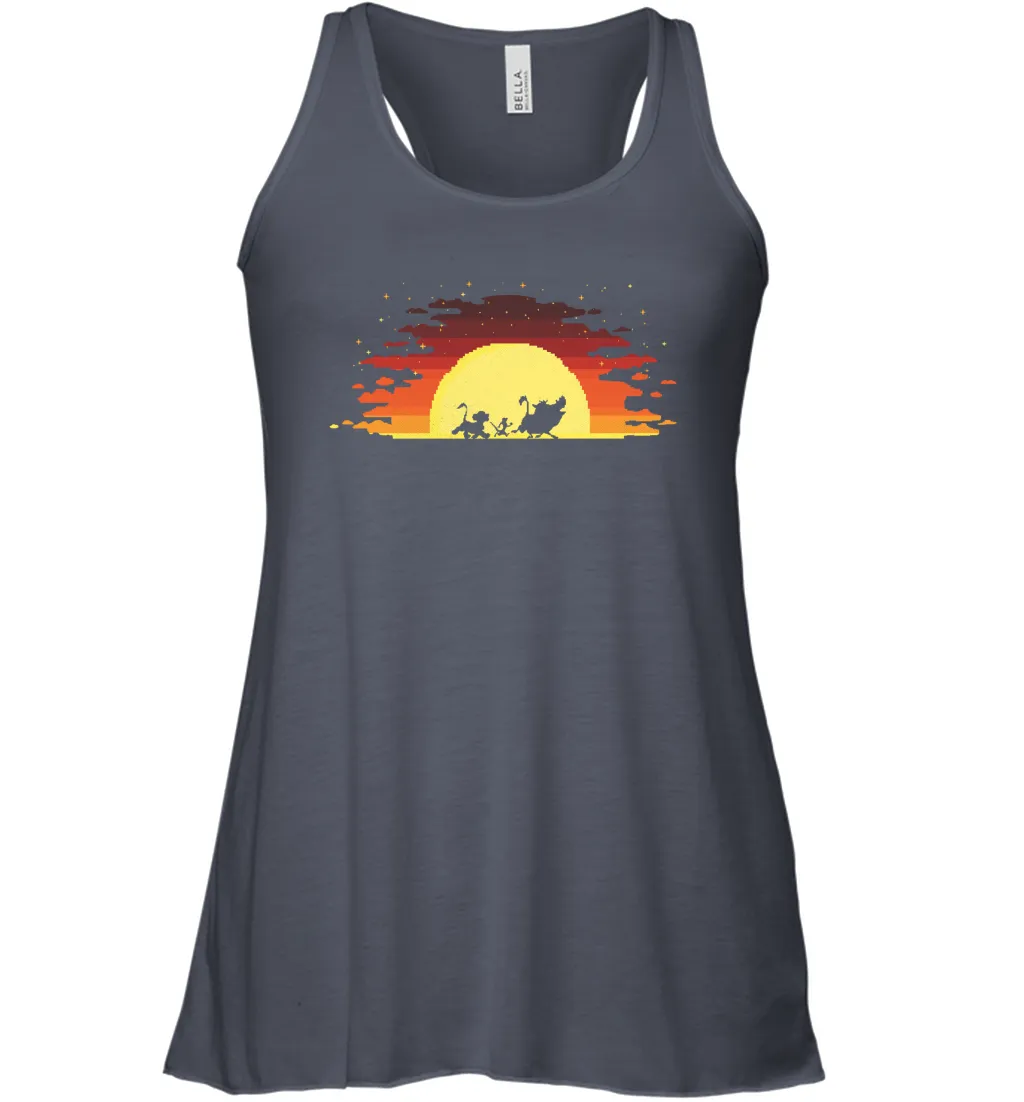 Disney Lion King Gradient Sunset Trio Women Racerback Tank