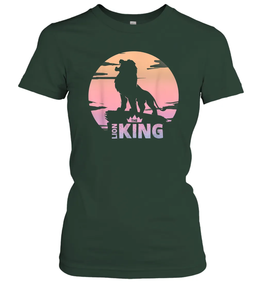 Disney The Lion King Live Action Sunset Pride Rock Poster Women Cotton T-Shirt