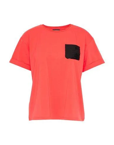 Emporio Armani Women T-shirt Coral 6 UK