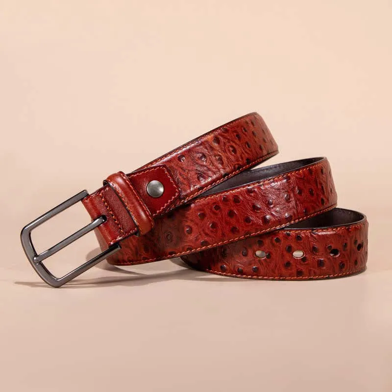 Exotic Crocodile Pattern Alligator Leather Belt