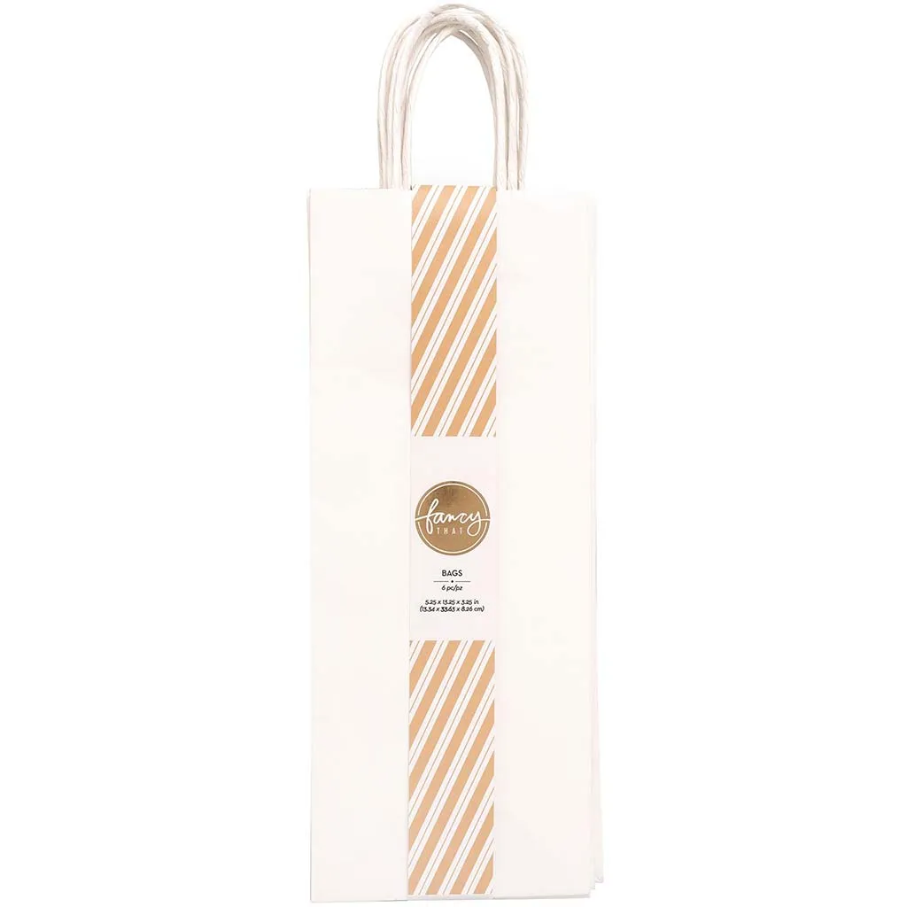 Fancy That Wine Gift Bags Kraft White