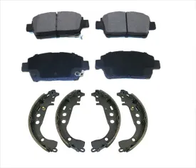 Front Ceramic Brake Pads & Rear Brake Shoes for Toyota Prius 01-08 2pc