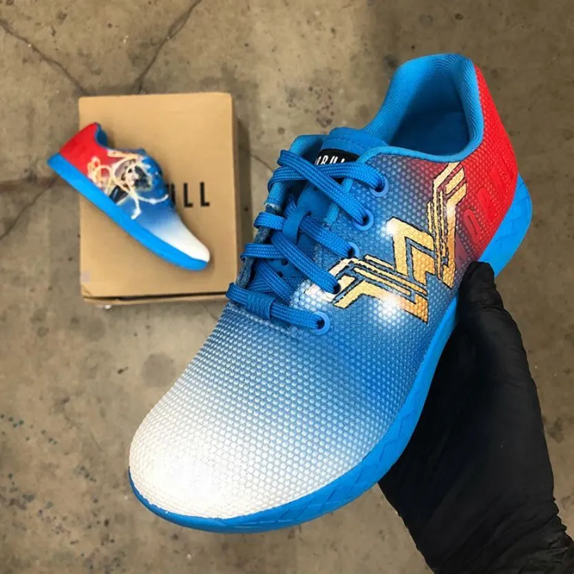 Hand Painted Wonder Woman Themed NOBULL Trainers