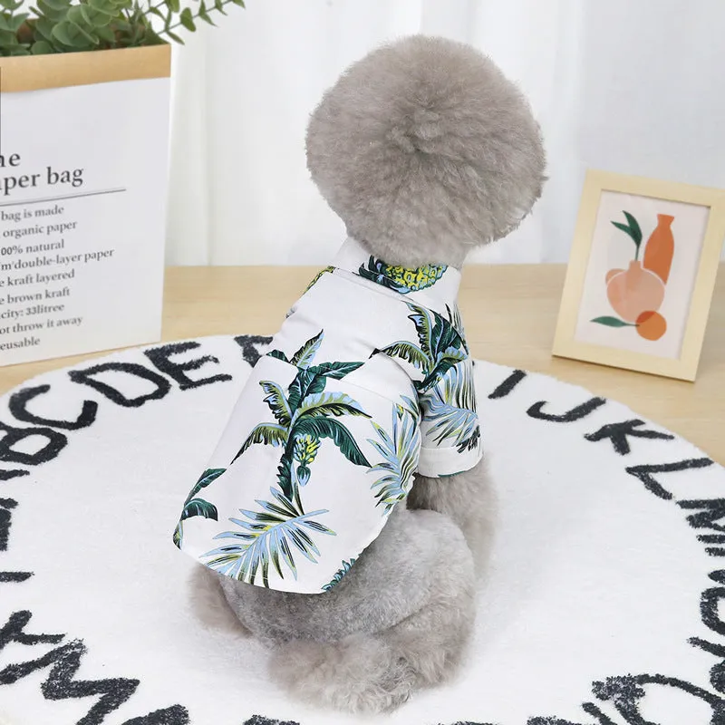 Hawaiian coconut shirt summer pet clothing