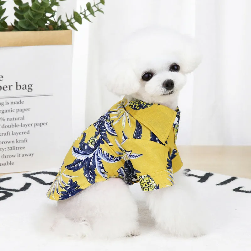 Hawaiian coconut shirt summer pet clothing