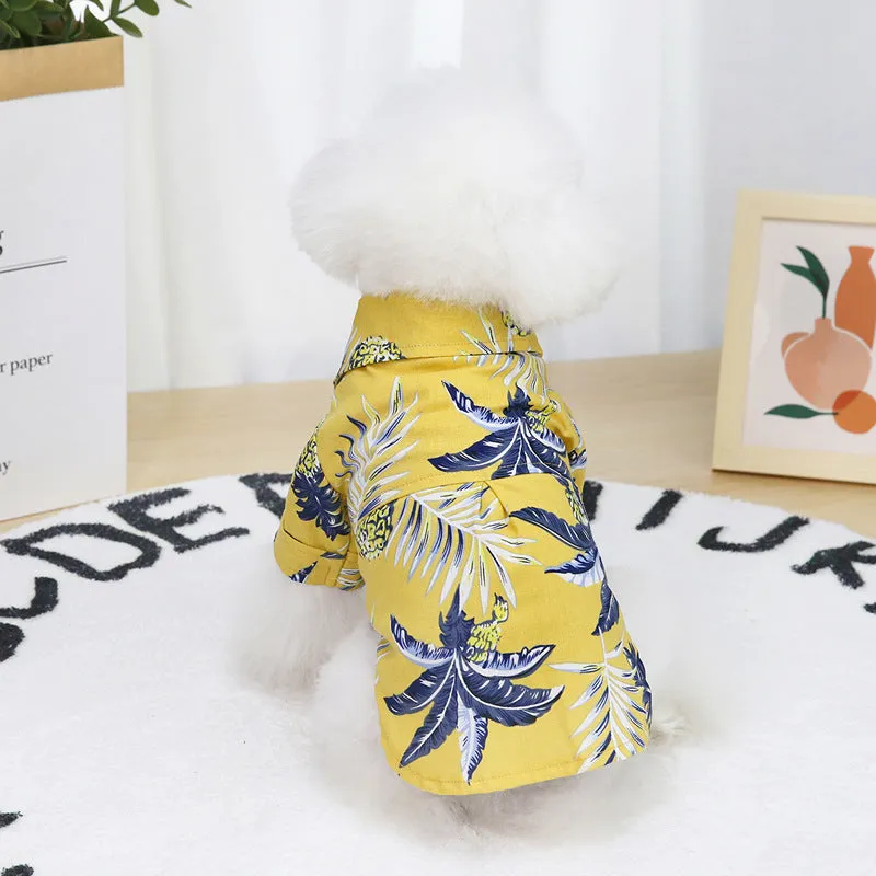 Hawaiian coconut shirt summer pet clothing