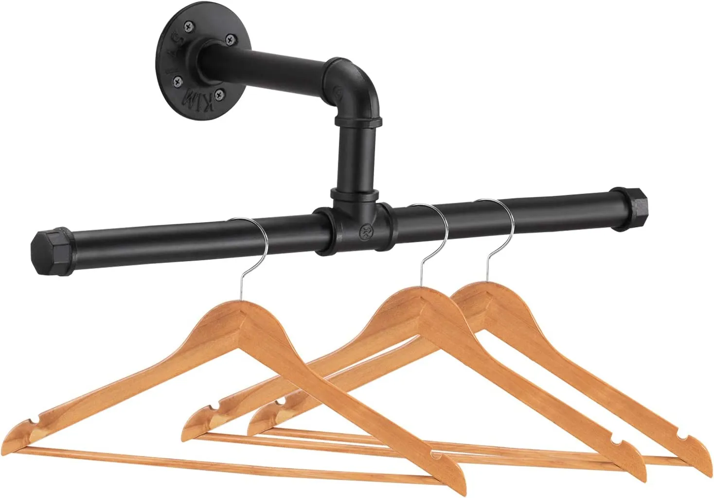 Industrial Pipe Floating Clothing Rack