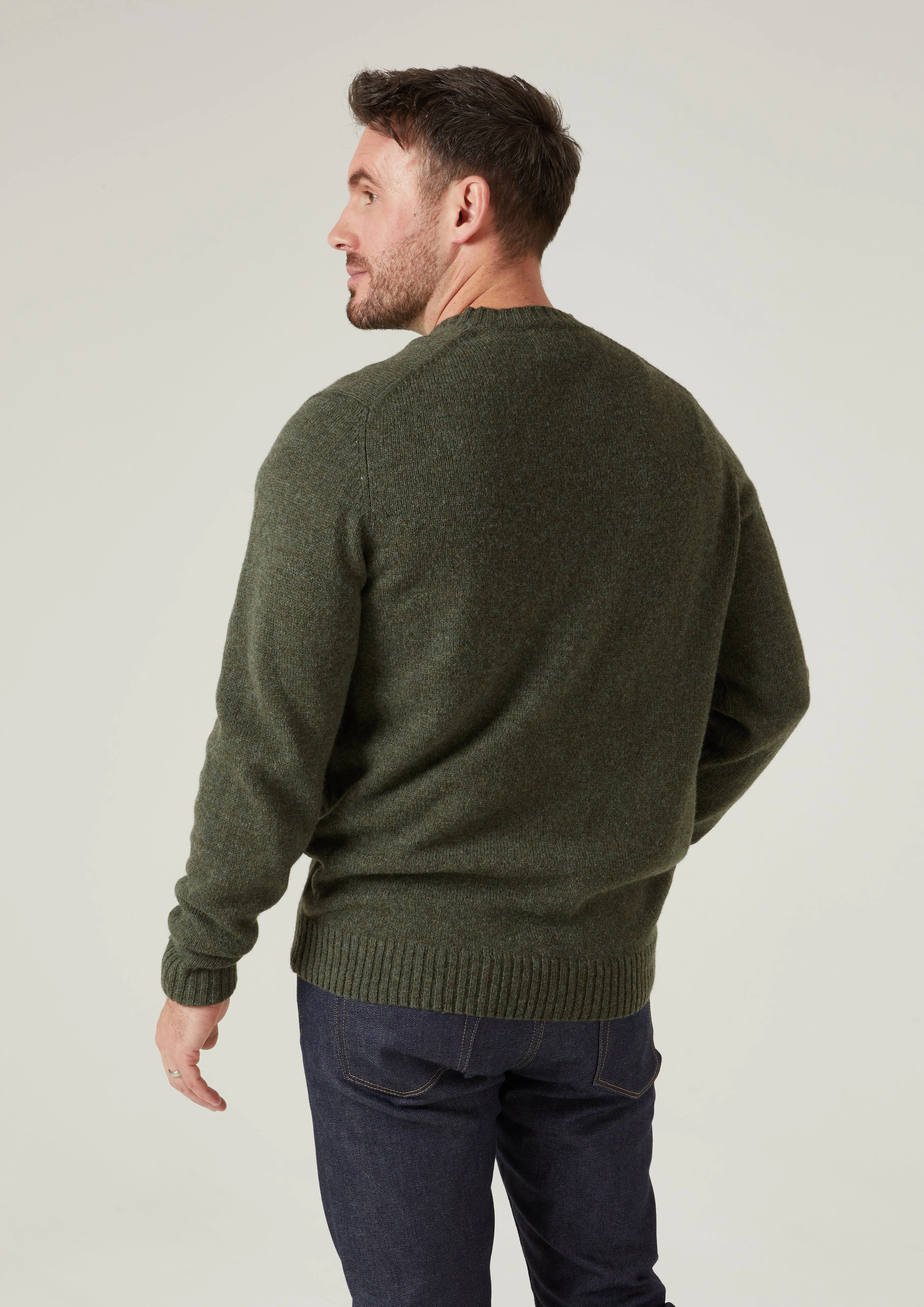 Kinnadie Supersoft Shetland Jumper In Moorland - Regular Fit