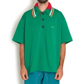 Kolor Japan Tricolor Stitching Embroidery Double Collar Polo Shirt