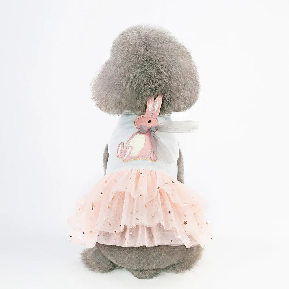 Lady rabbit dress pet clothing