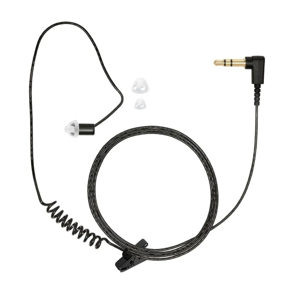 LEO Micro-Speaker Tubeless Listen Only Earpiece, Black, 3.5mm