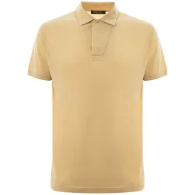 Loro Piana Yellow Silk Polo Shirt