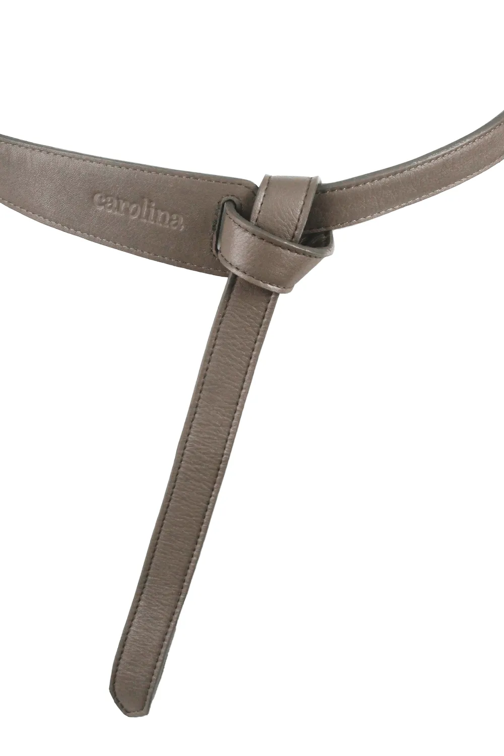 Mae Wrap Around Thin Belt Khaki