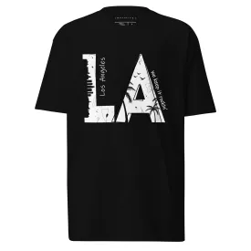 Men's Black City Culture Theme Graphic Tee