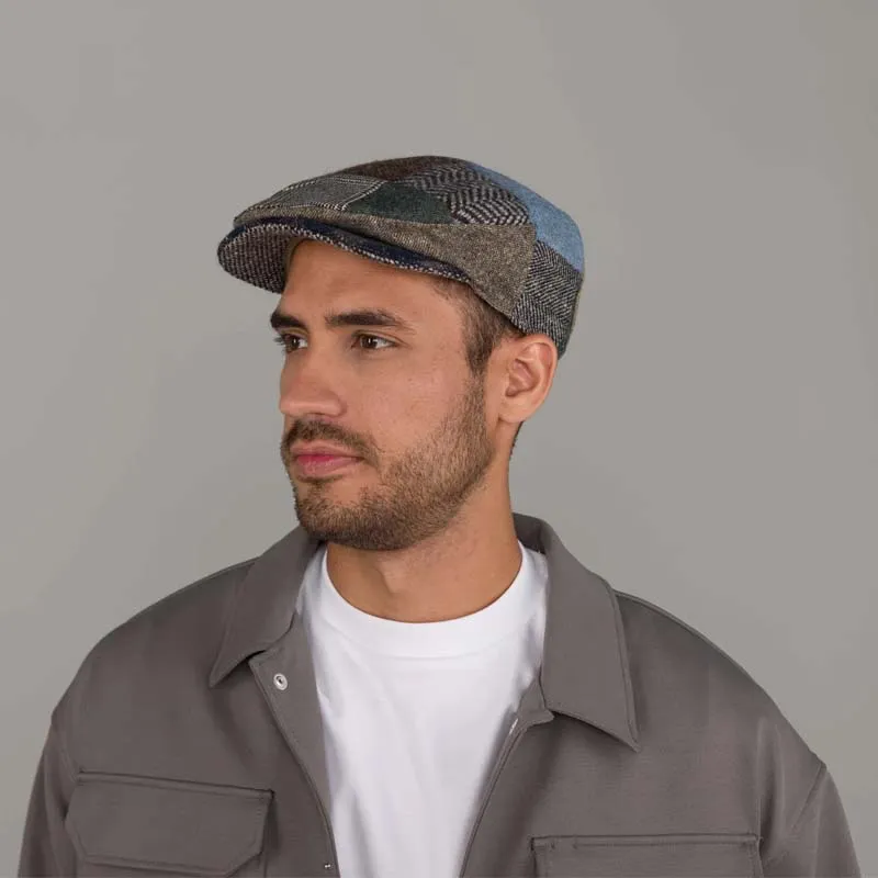 Men's Hanna Hats Patchwork Tweed Cap