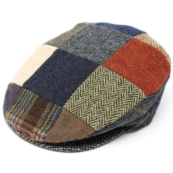 Men's Hanna Hats Patchwork Tweed Cap