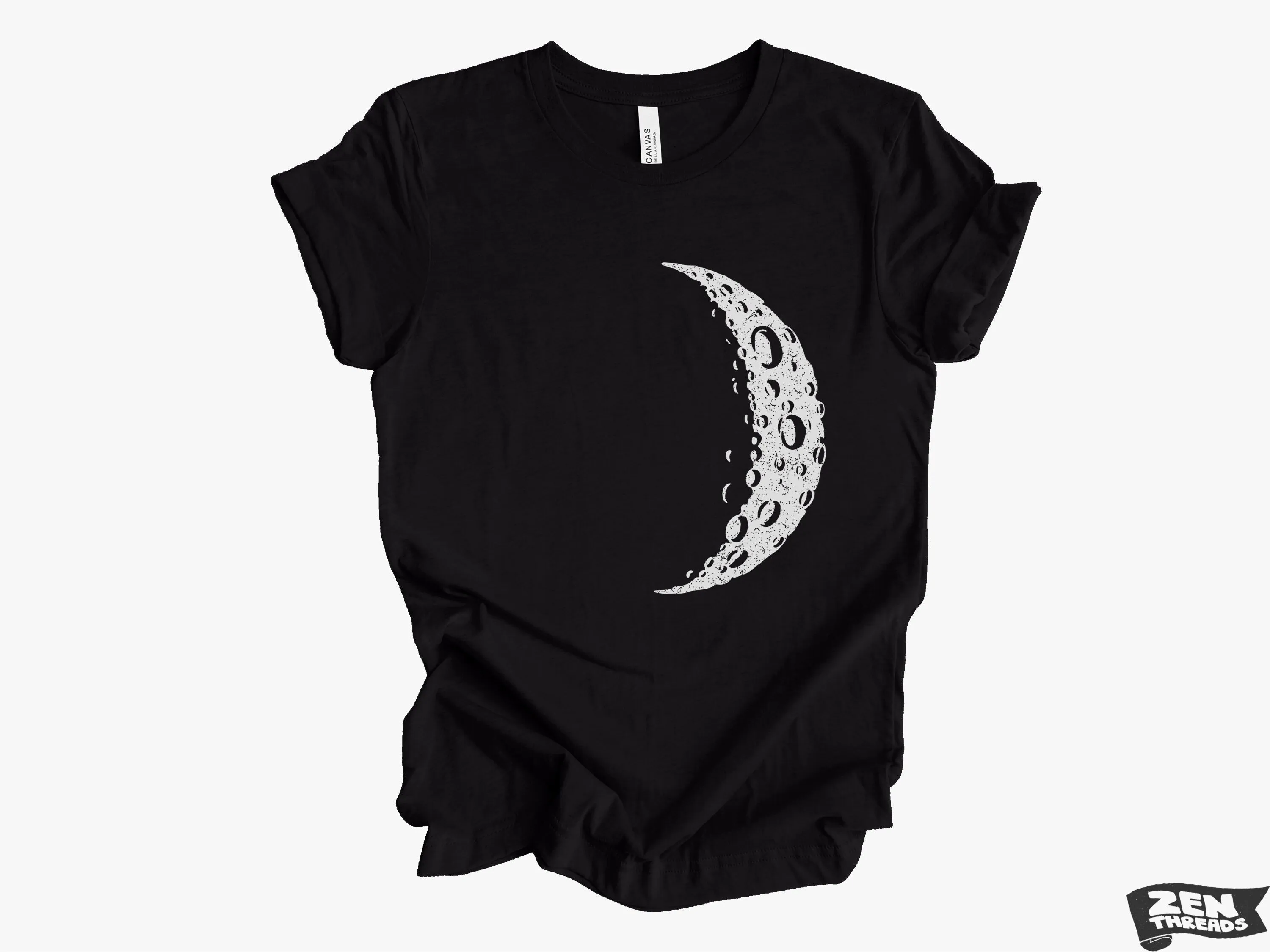 Moon Waxing Unisex T-Shirt - Solar System Astronomy Night Stargazer Galaxy Planet Gift Shirt