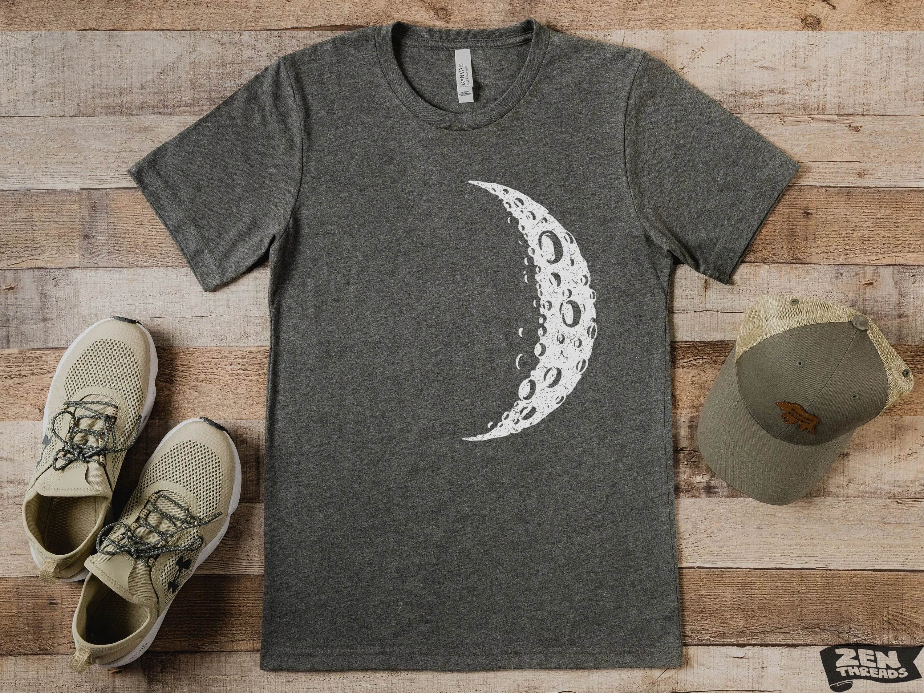 Moon Waxing Unisex T-Shirt - Solar System Astronomy Night Stargazer Galaxy Planet Gift Shirt