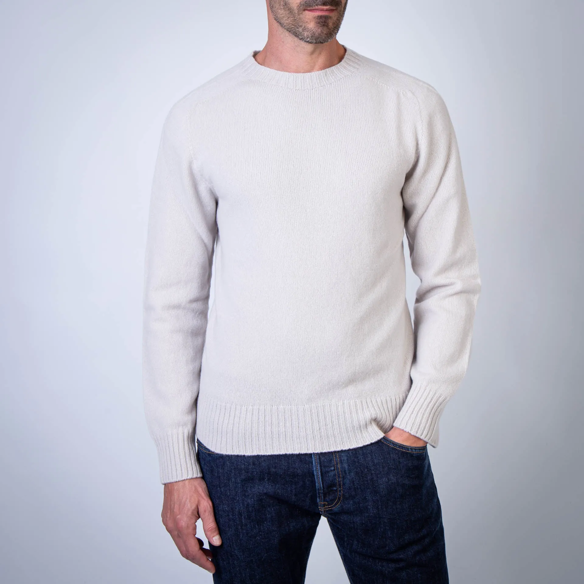 OFFICINE GENERALE SWEATER MKNT310 STONE IVORY