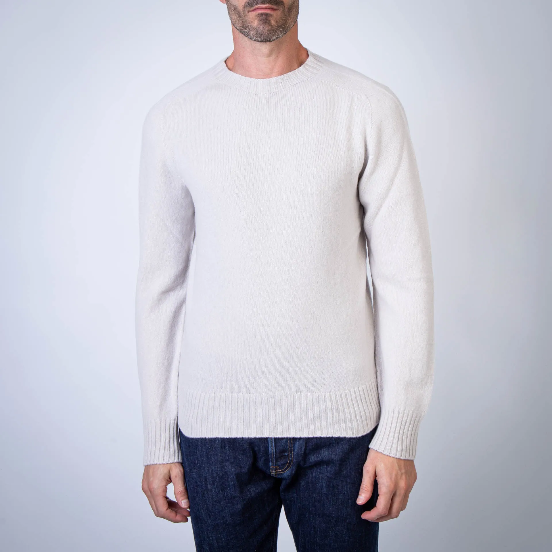 OFFICINE GENERALE SWEATER MKNT310 STONE IVORY