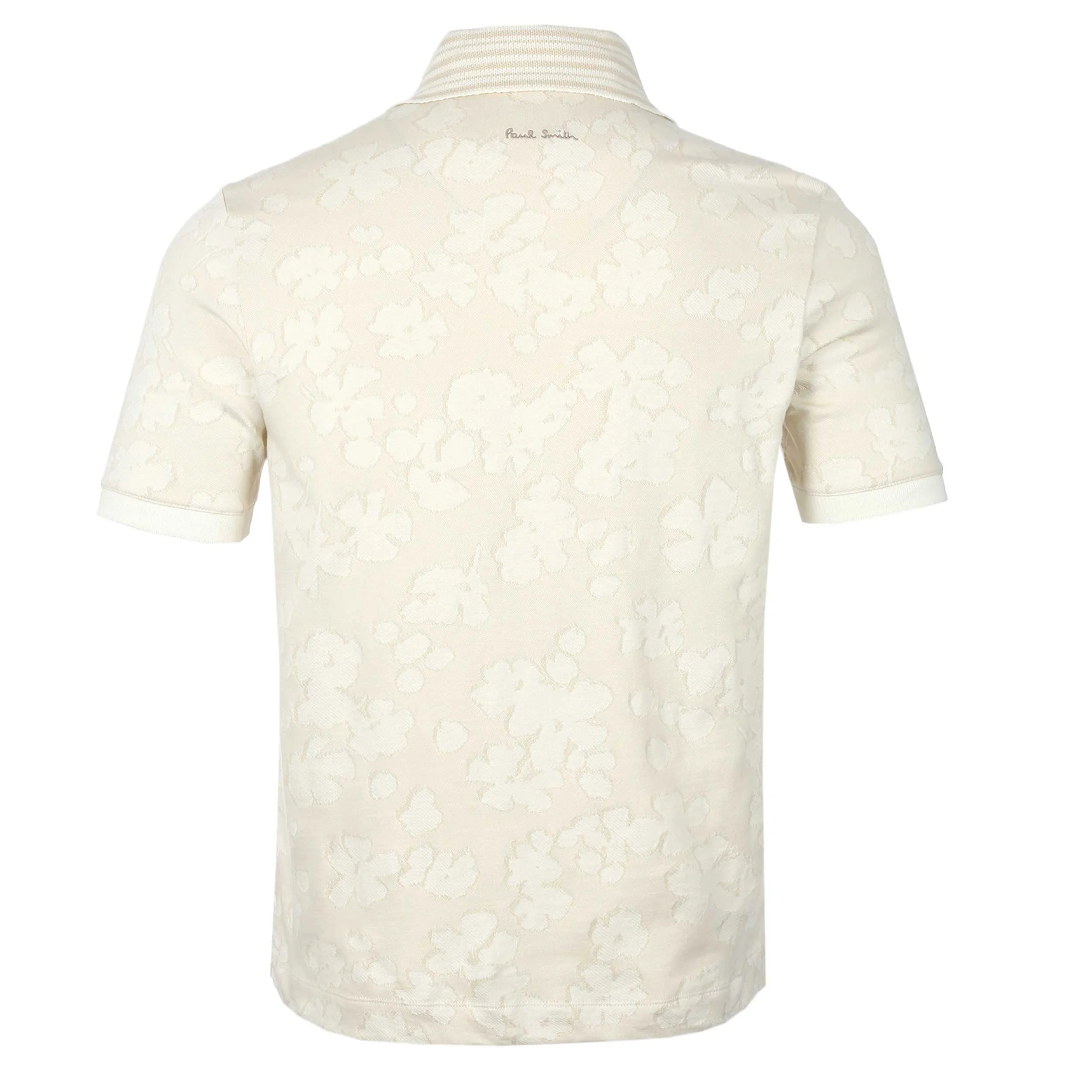 Paul Smith Floral Jacquard Polo Shirt in Cream