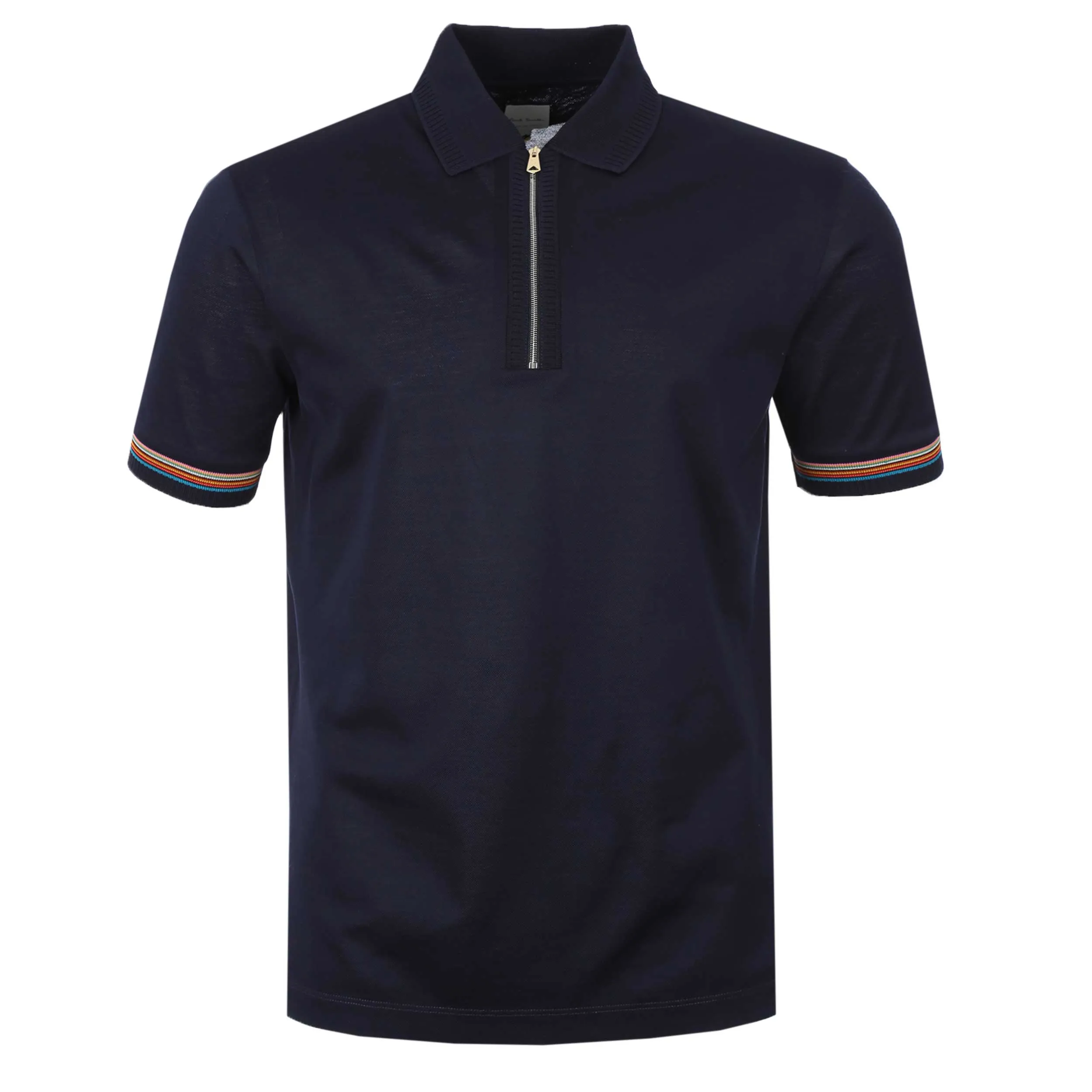 Paul Smith Zip Polo Shirt in Navy