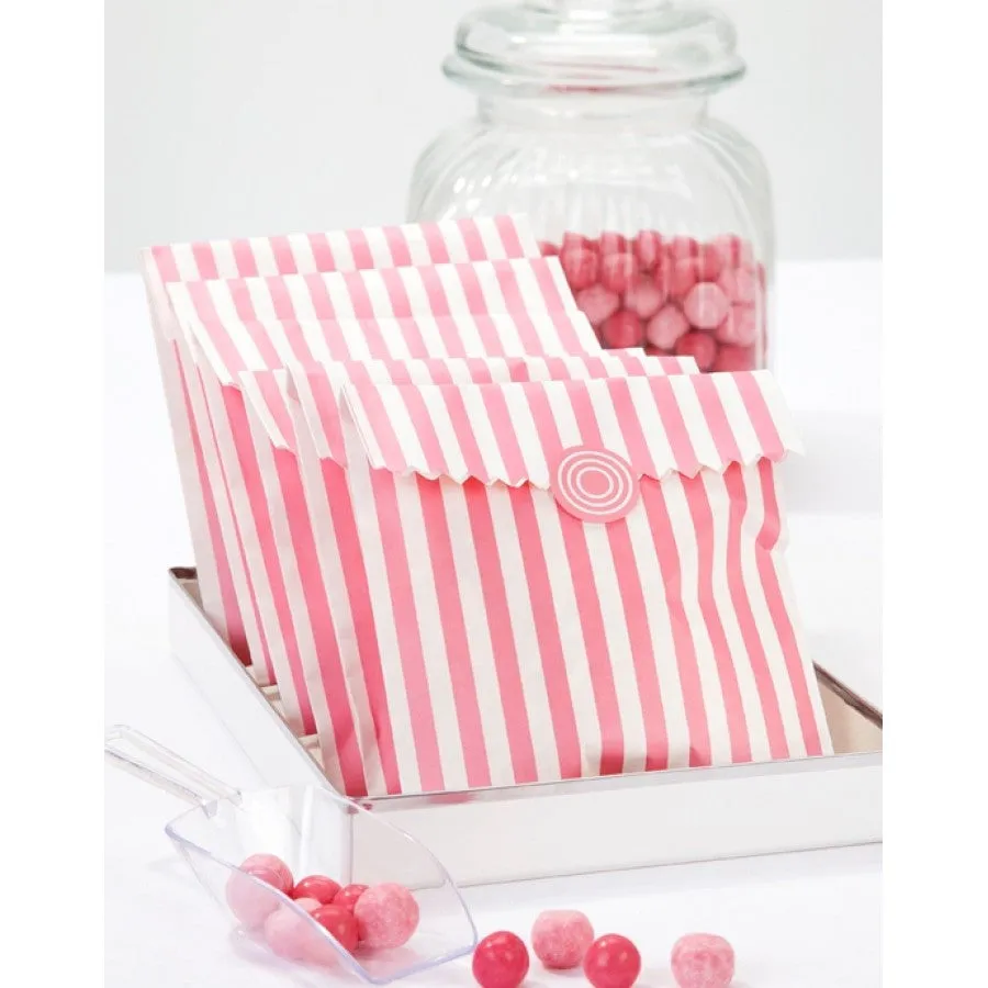 Pink & White Stripe Treat Bags