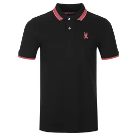 Psycho Bunny Queensbury Pique Polo Shirt in Black