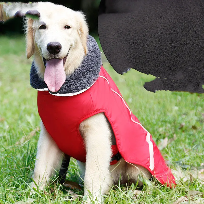 Reflective warm clothing for big dog