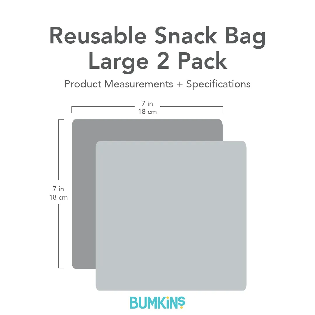 Reusable Snack Bag, Large 2-Pack: Sunshine and Grounded