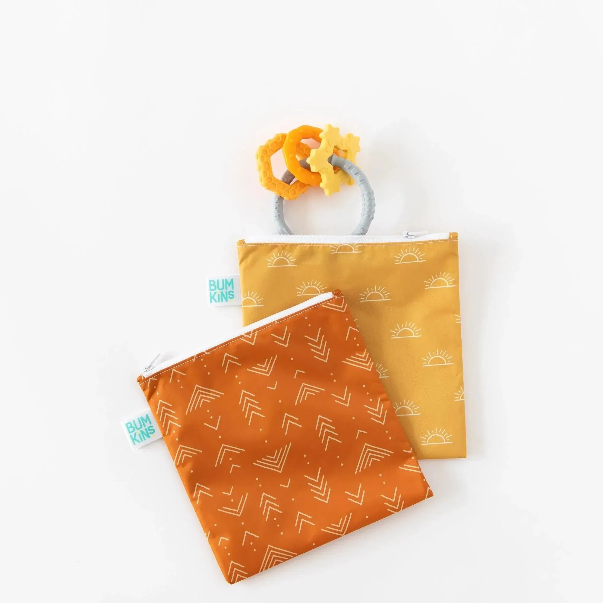 Reusable Snack Bag, Large 2-Pack: Sunshine and Grounded