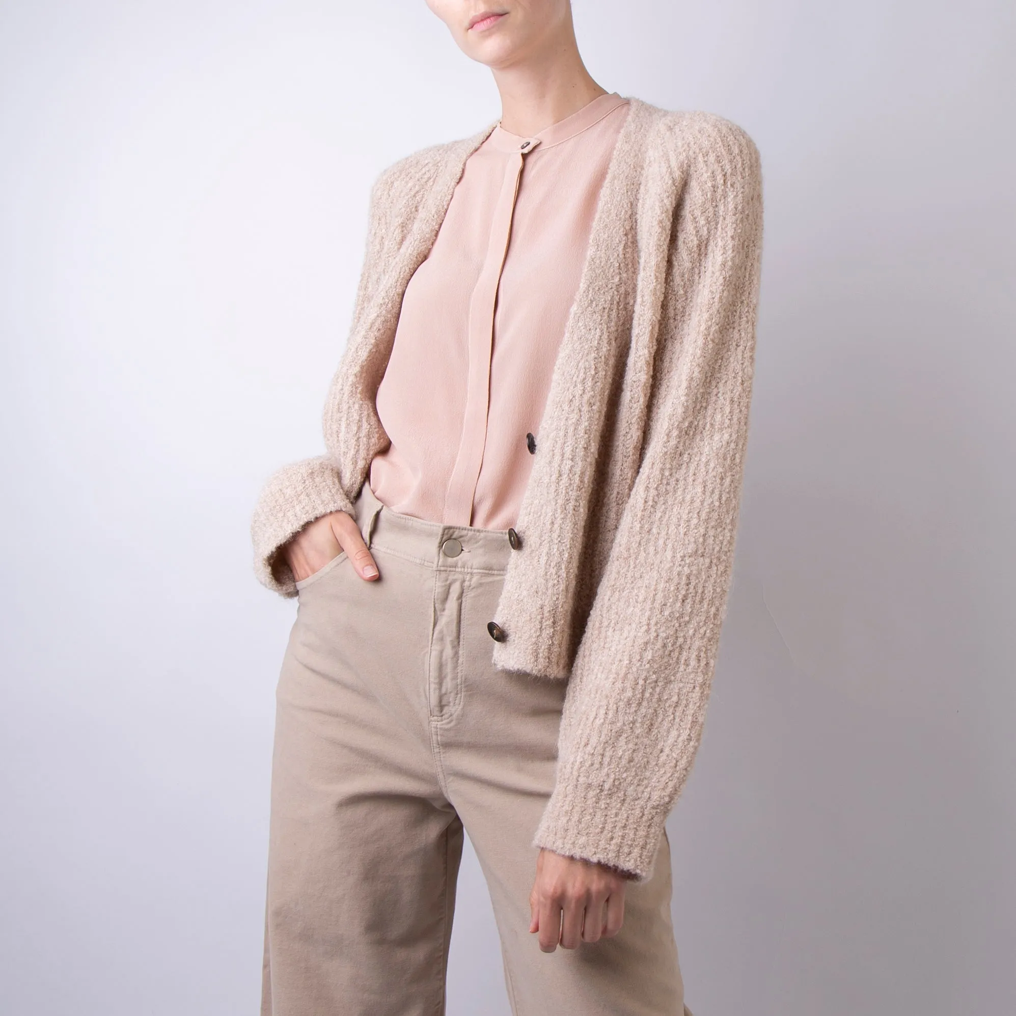 ROBERTO COLLINA CARDIGAN A18110 04 BEIGE