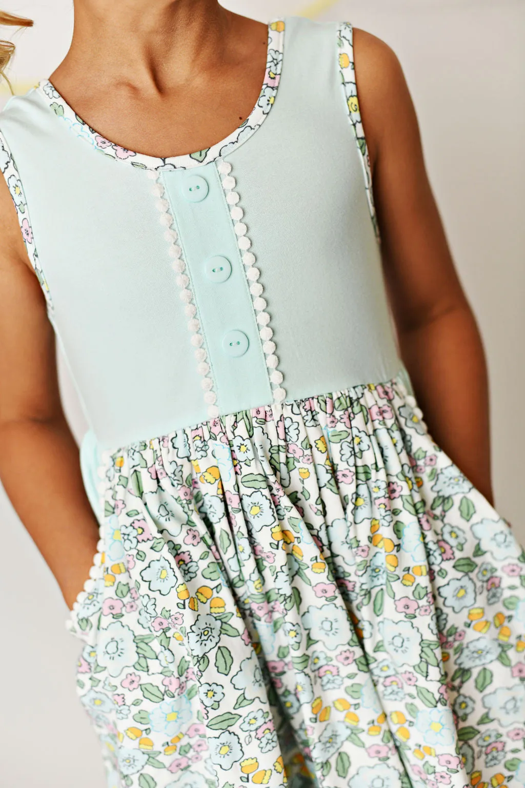 Serendipity Clothing Mint Blossom Layered Dress