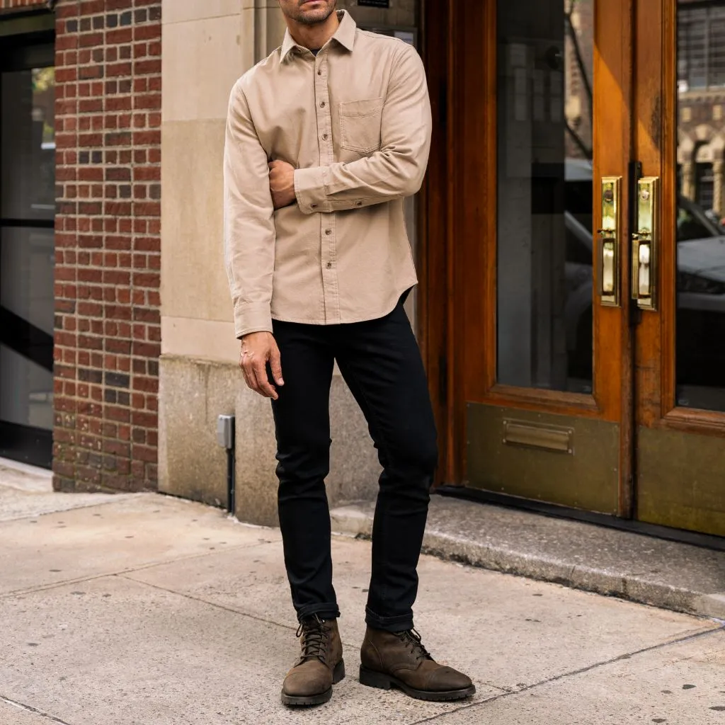 Solid Shirt | Taupe